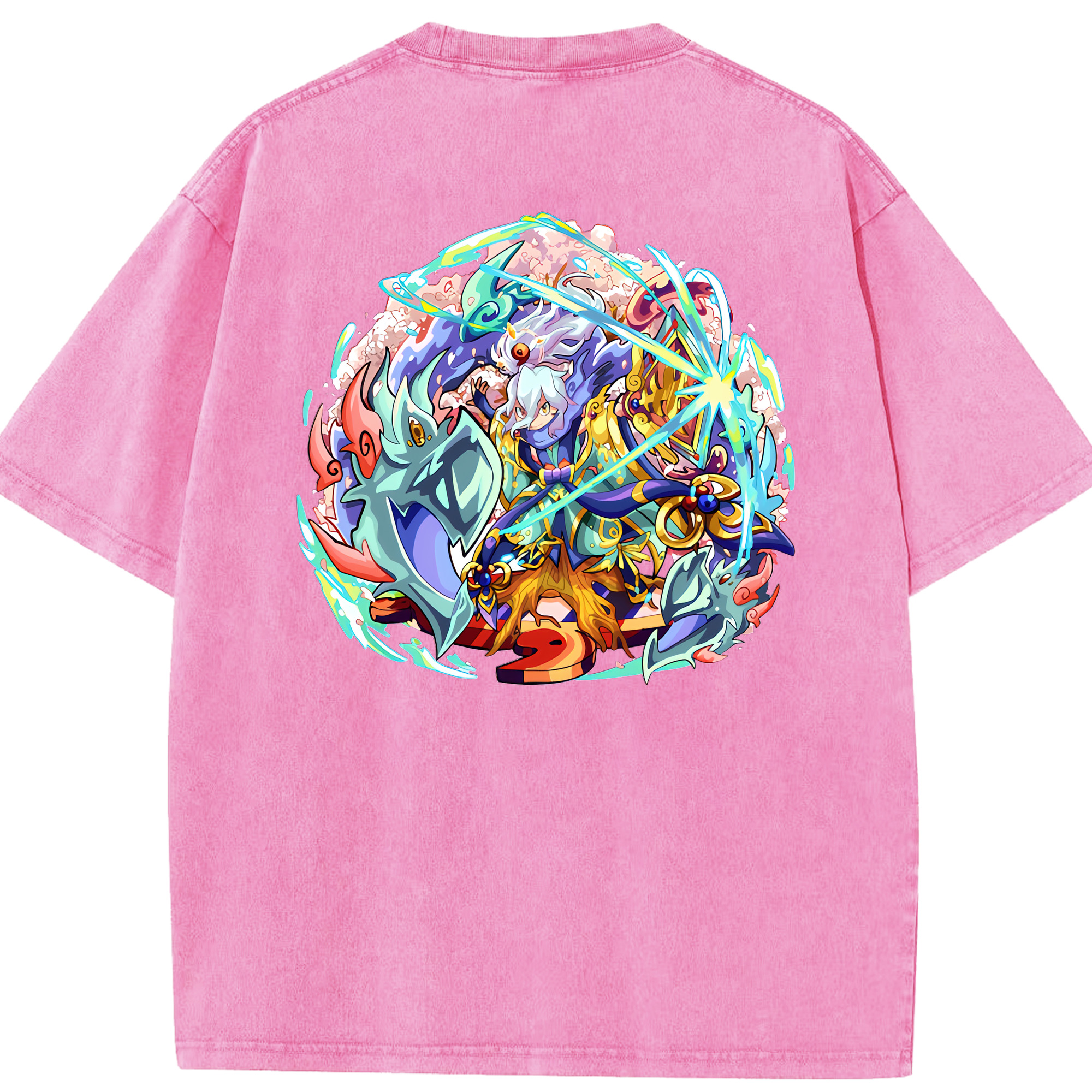（画像用） 妖怪ウォッチ Yo-kai Watch 綿100% ヴィンテージ風 半袖Tシャツ（背面プリント）